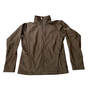 Columbia Womens Brown Full Zip Softshell Jacket Medium